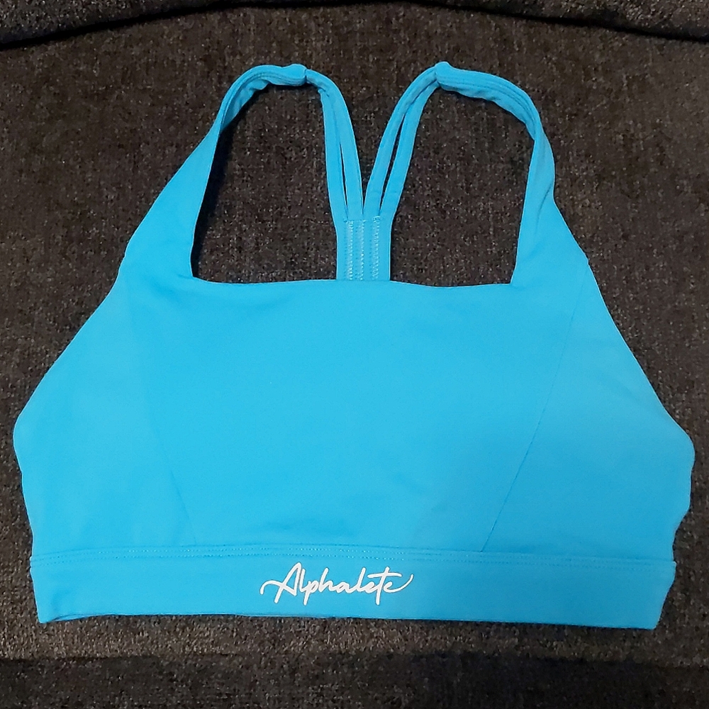 Alphalete pulse sports bra pacific blue xsmall